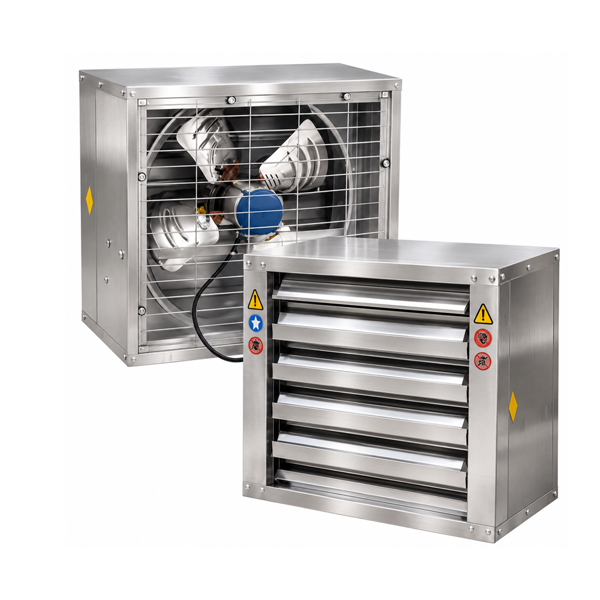 Quạt thông gió vuông 300x300 chất liệu inox