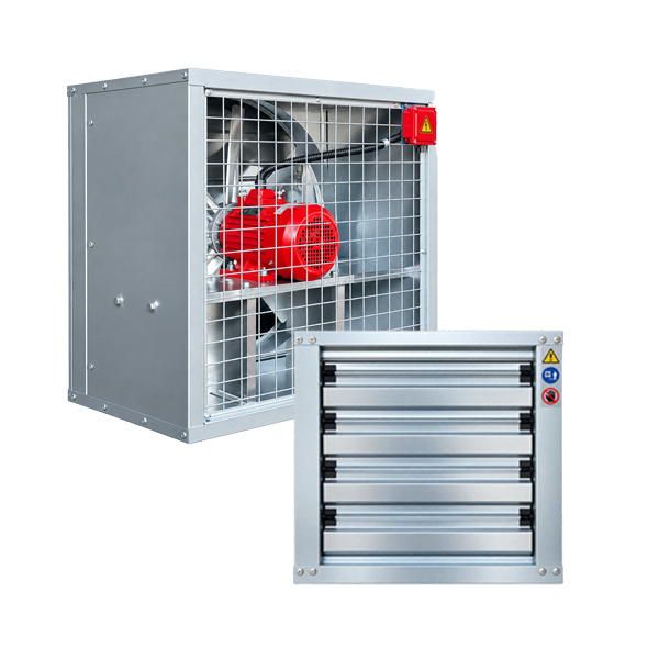 Quạt thông gió vuông 600x600 chịu nhiệt PCCC