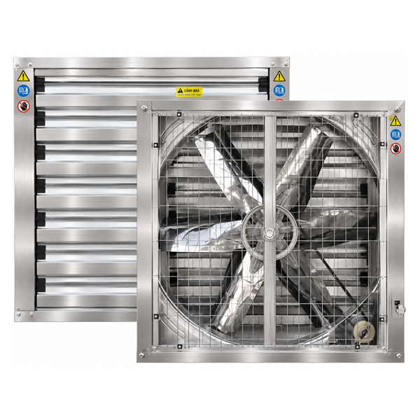 Quạt thông gió vuông 800x800 chất liệu inox